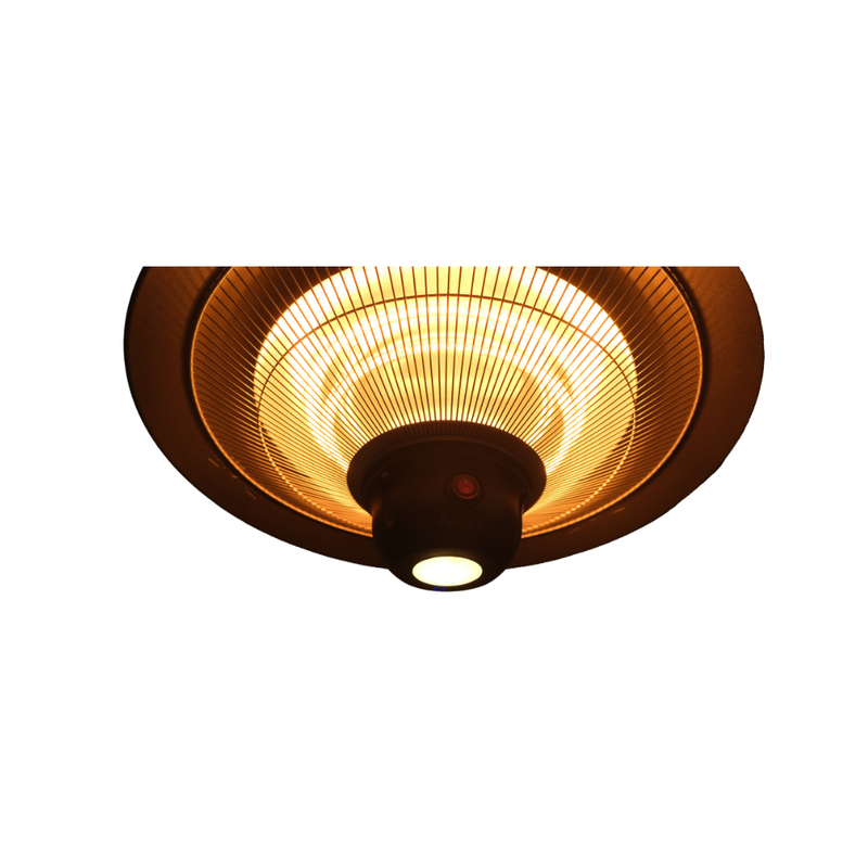 Halo Hangende Terrasverwarmer 2100W met LED - Heatix