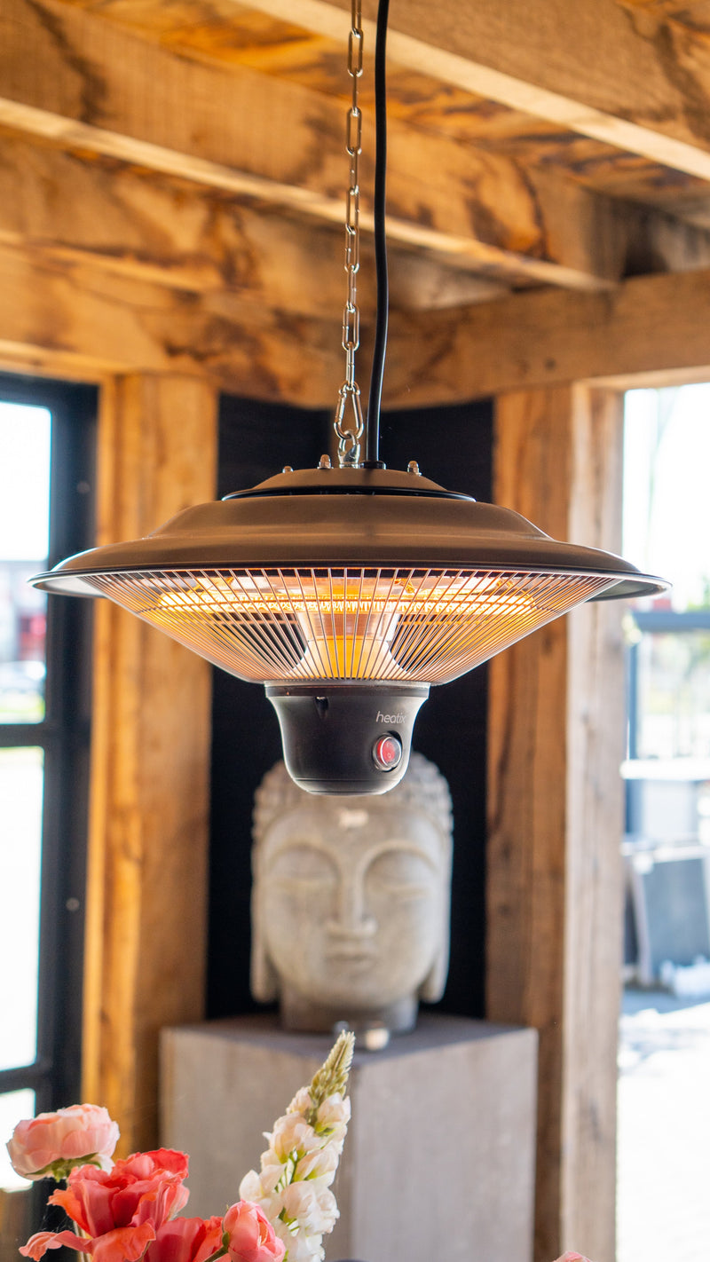 Halo Hangende Terrasverwarmer 1500W met LED - Heatix